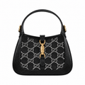 Gucci Jackie 1961 Mini Hobo in Crystal-Embellished Black GG Canvas