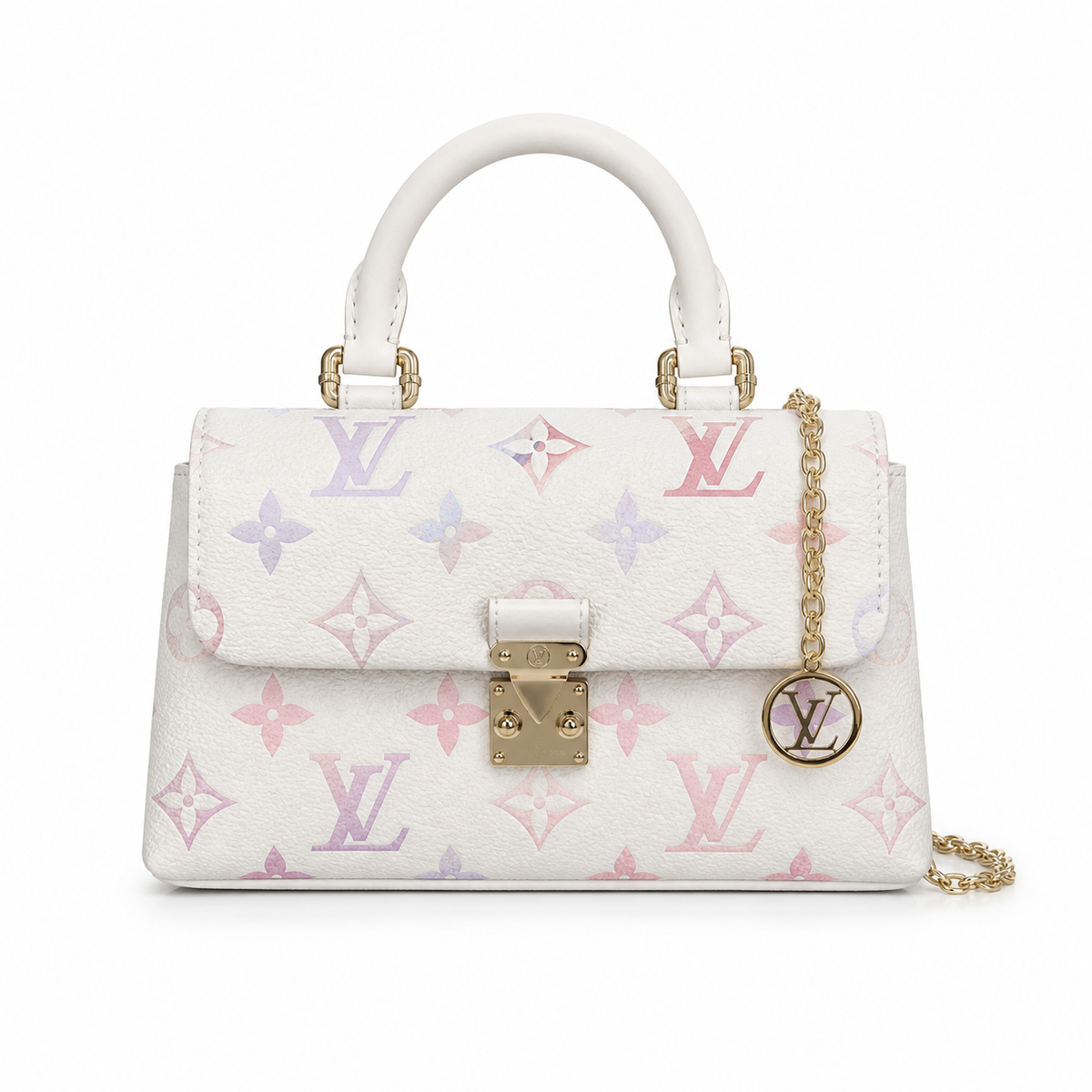 Louis Vuitton Madeleine BB — Monogram Giant Watercolor in Spring Pastel with Gold LV Lock & Charm