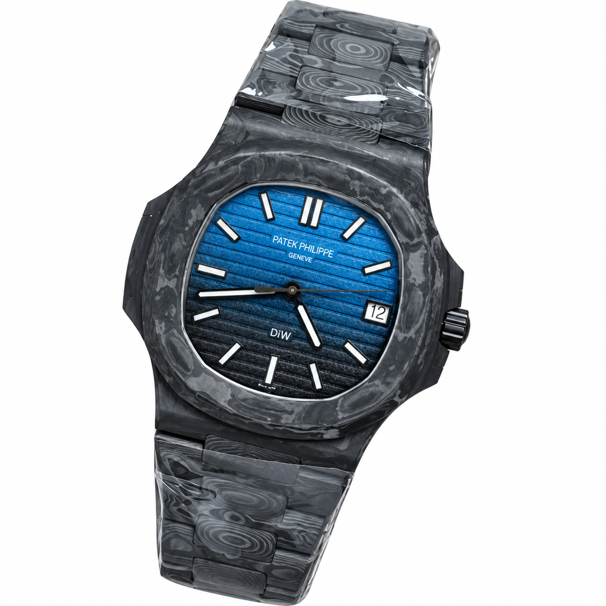 Patek Philippe Nautilus Full Carbon Blue Black Gradient DiW