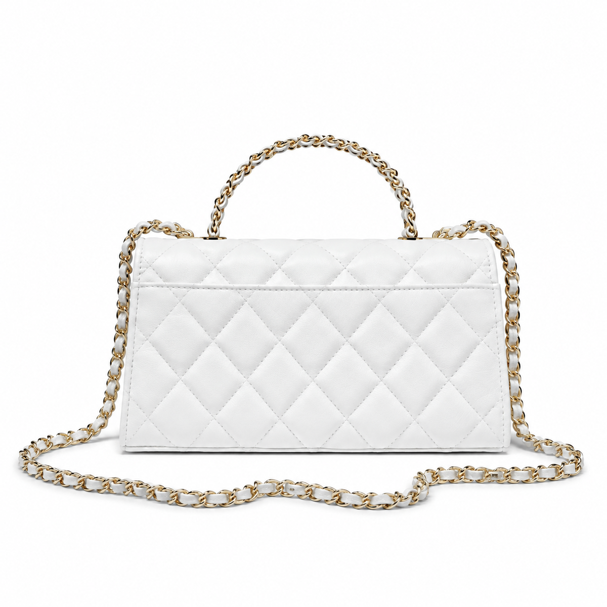 Chanel Quilted Leather Kisslock Flap Crossbody Bag