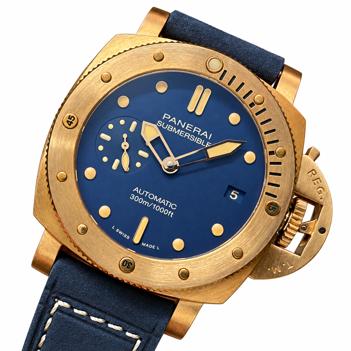 Panerai Luminor Due Automatic 44mm Men's Steel Watch Black Dial