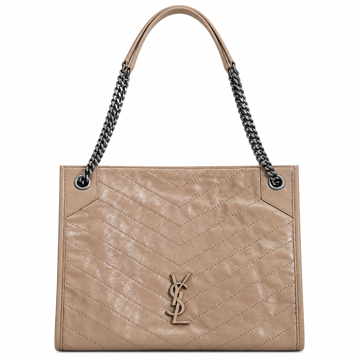 YSL Niki Shopping Bag – Beige Quilted Leather