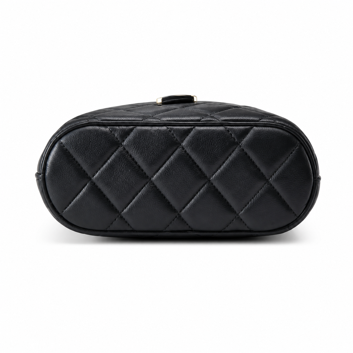 Chanel Black Quilted Lambskin Mini Bucket Bag | Double-Pull Gold Zipper, Dual Compartment & D-Ring Top Handle