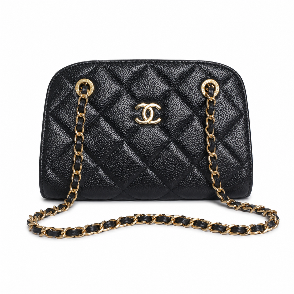 Chanel Classic Quilted Vertical Flap Bag | CC Turn-Lock Chain Strap — 22cm