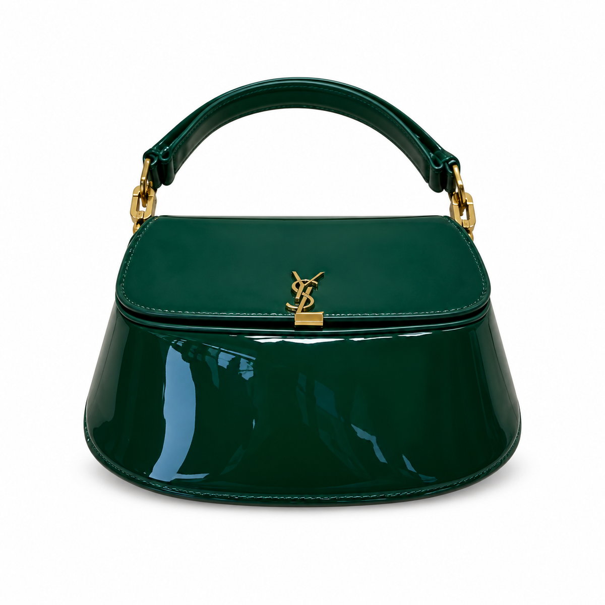 YSL Cassandra Mini Bag – Emerald Patent Leather