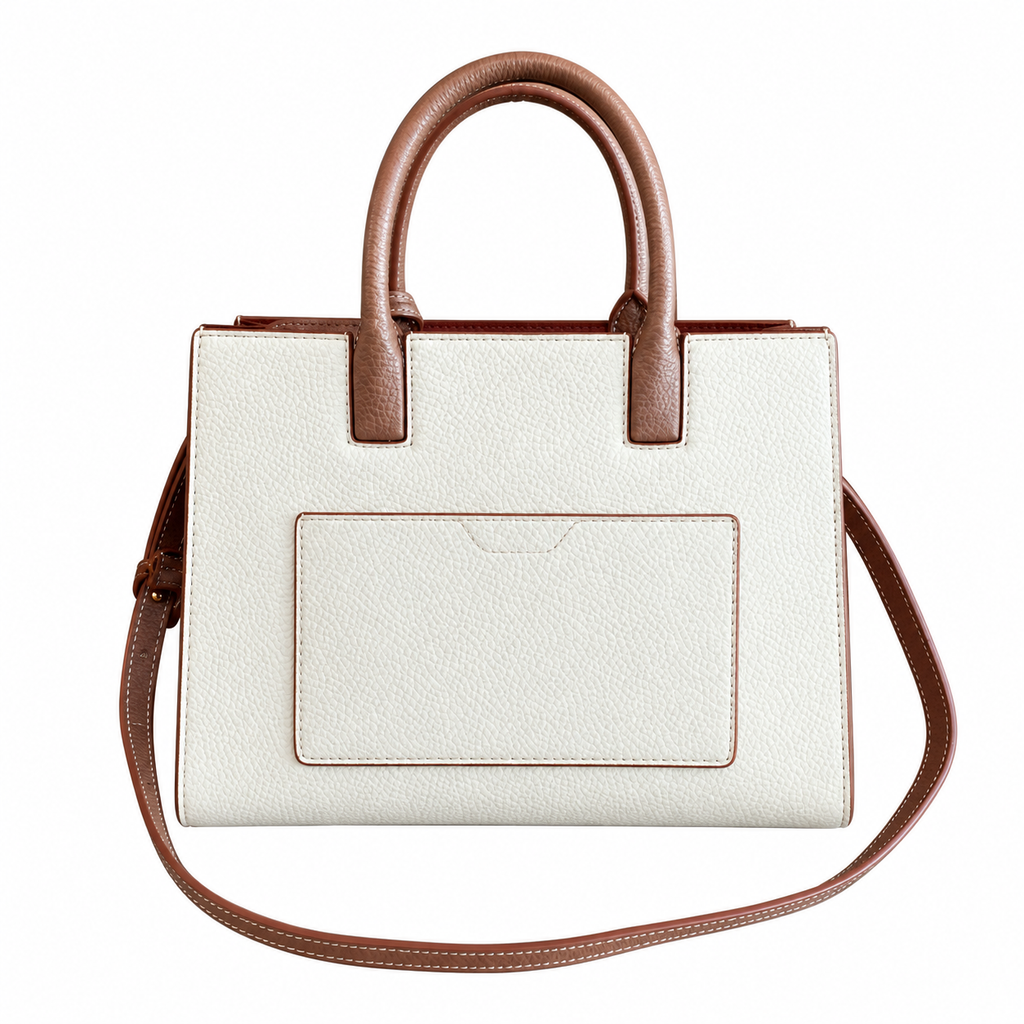 Burberry Ivory TB Monogram Structured Handbag