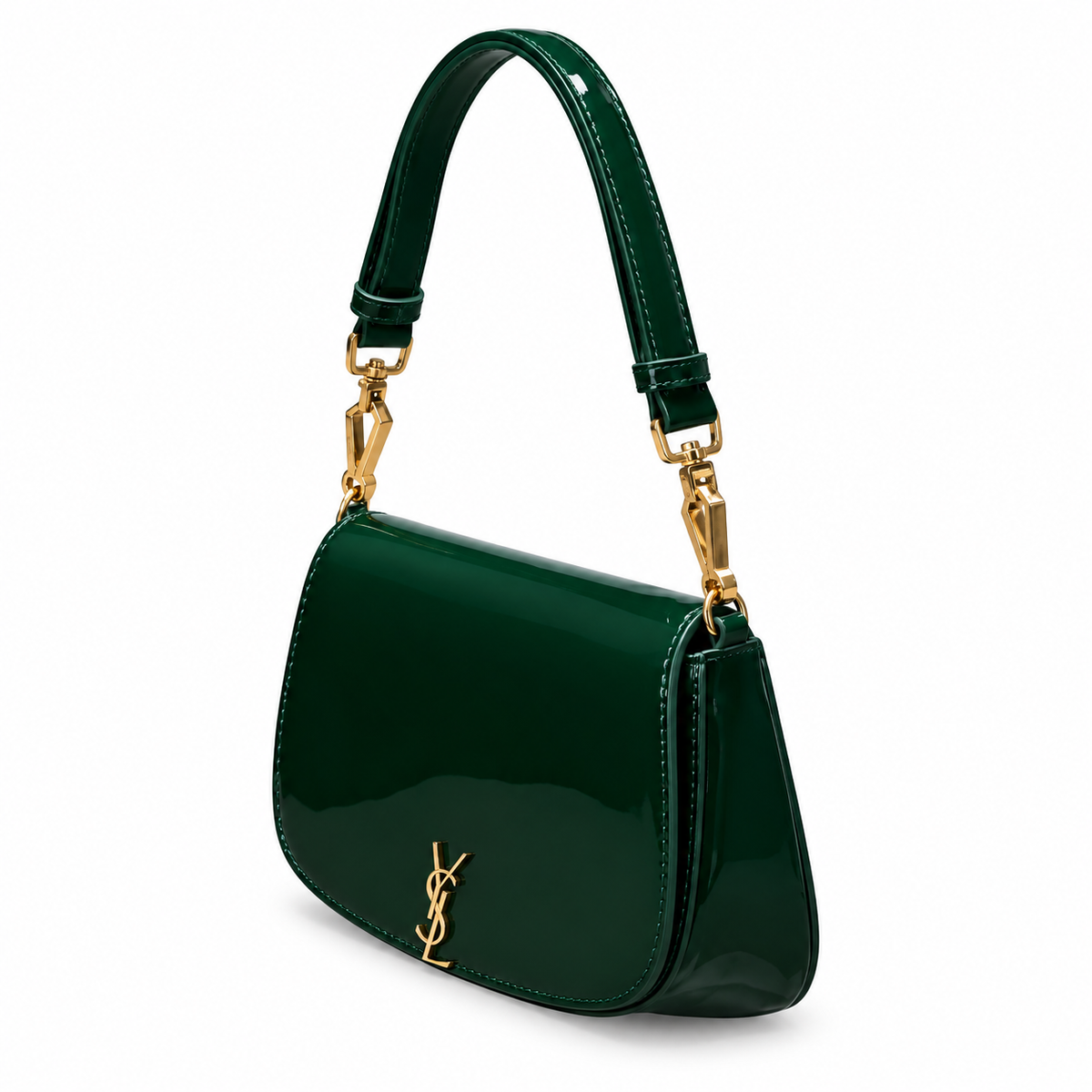 YSL Cassandra Mini Bag – Emerald Patent Leather