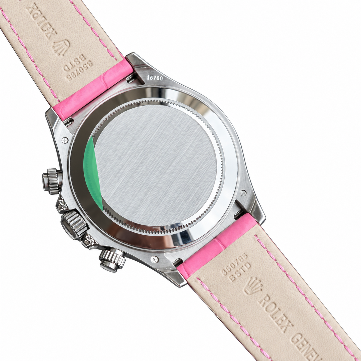 Rolex Daytona Steel Pink Dial Diamond Bezel