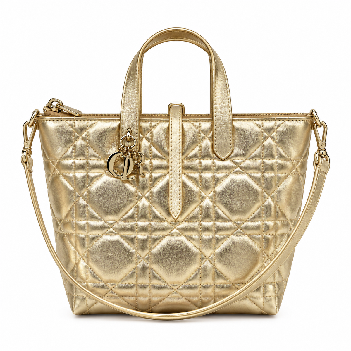 Dior Cannage Quilted Travel Shoulder Bag 23cm