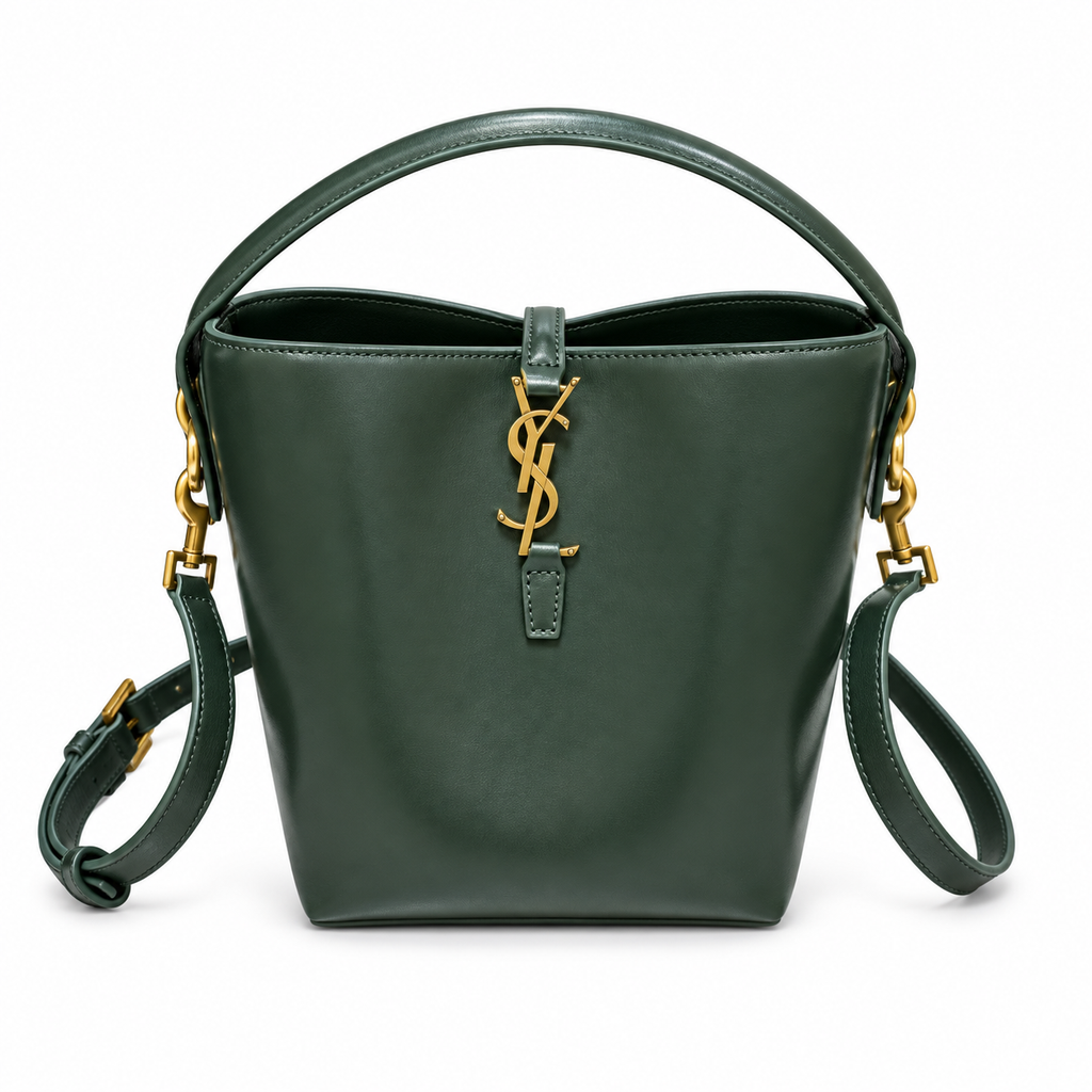 YSL Le 37 Bucket Bag – Forest Green Leather