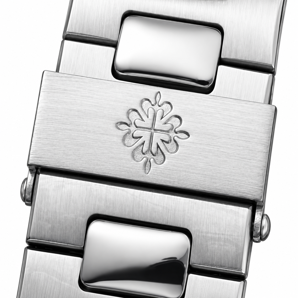 Patek Philippe Nautilus Steel Pink Sapphire Baguette Bezel Black Dial 40mm