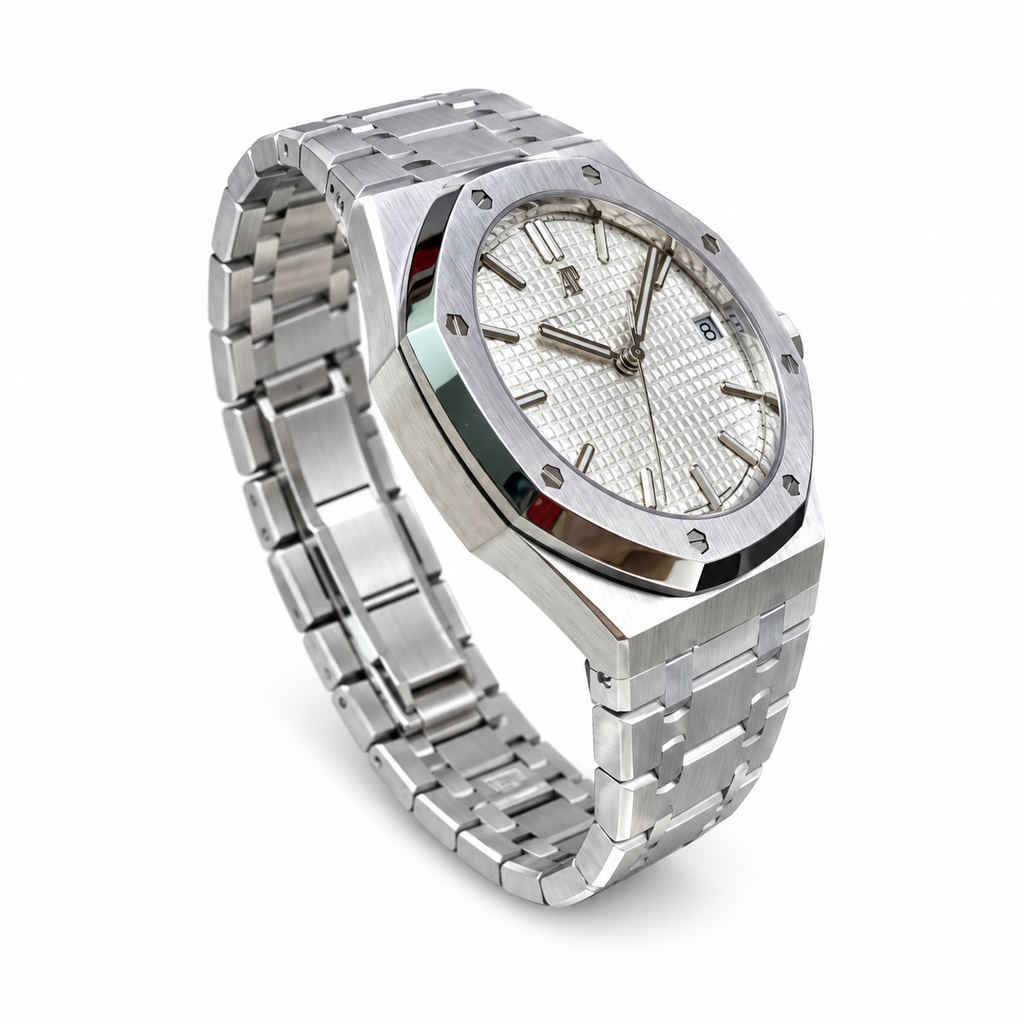 Audemars Piguet Royal Oak Automatic White Tapisserie Steel