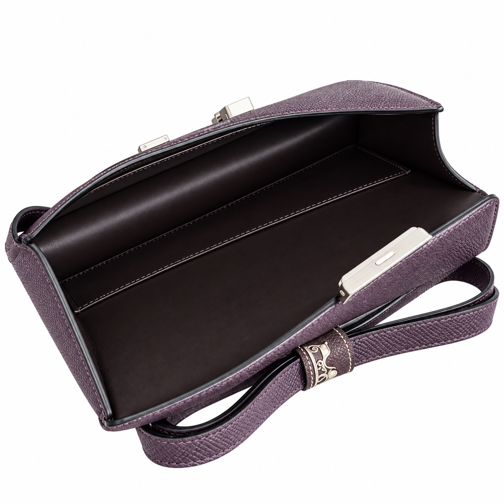 Hermès Lindy 26cm Crossbody Bag – Grape Purple & Silver | Mystique Luxury Leather