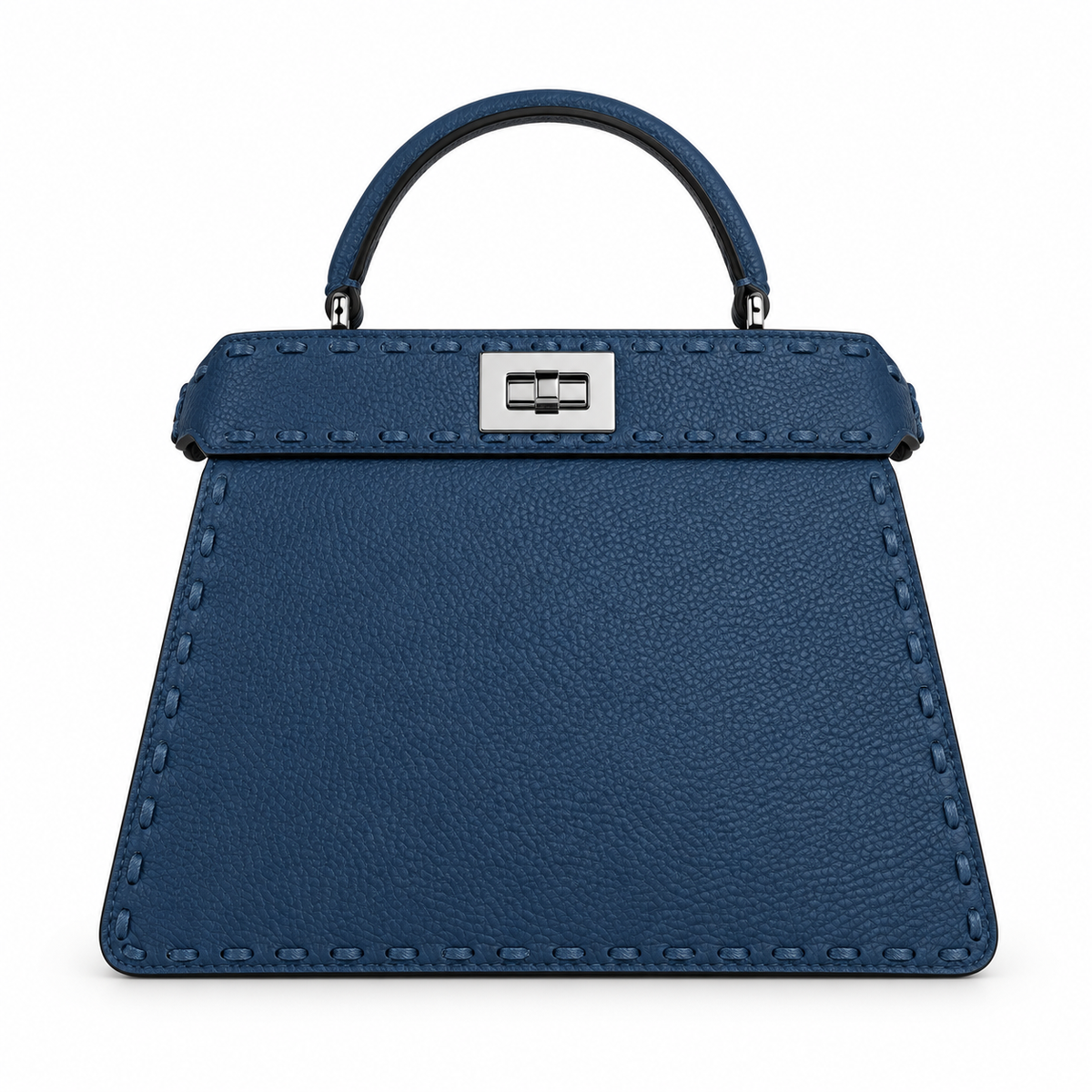 Fendi Classic FF Logo Leather Mini Handbag 20cm