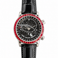 Patek Philippe White Gold Sky Moon Celestial Ruby Bezel Black Dial
