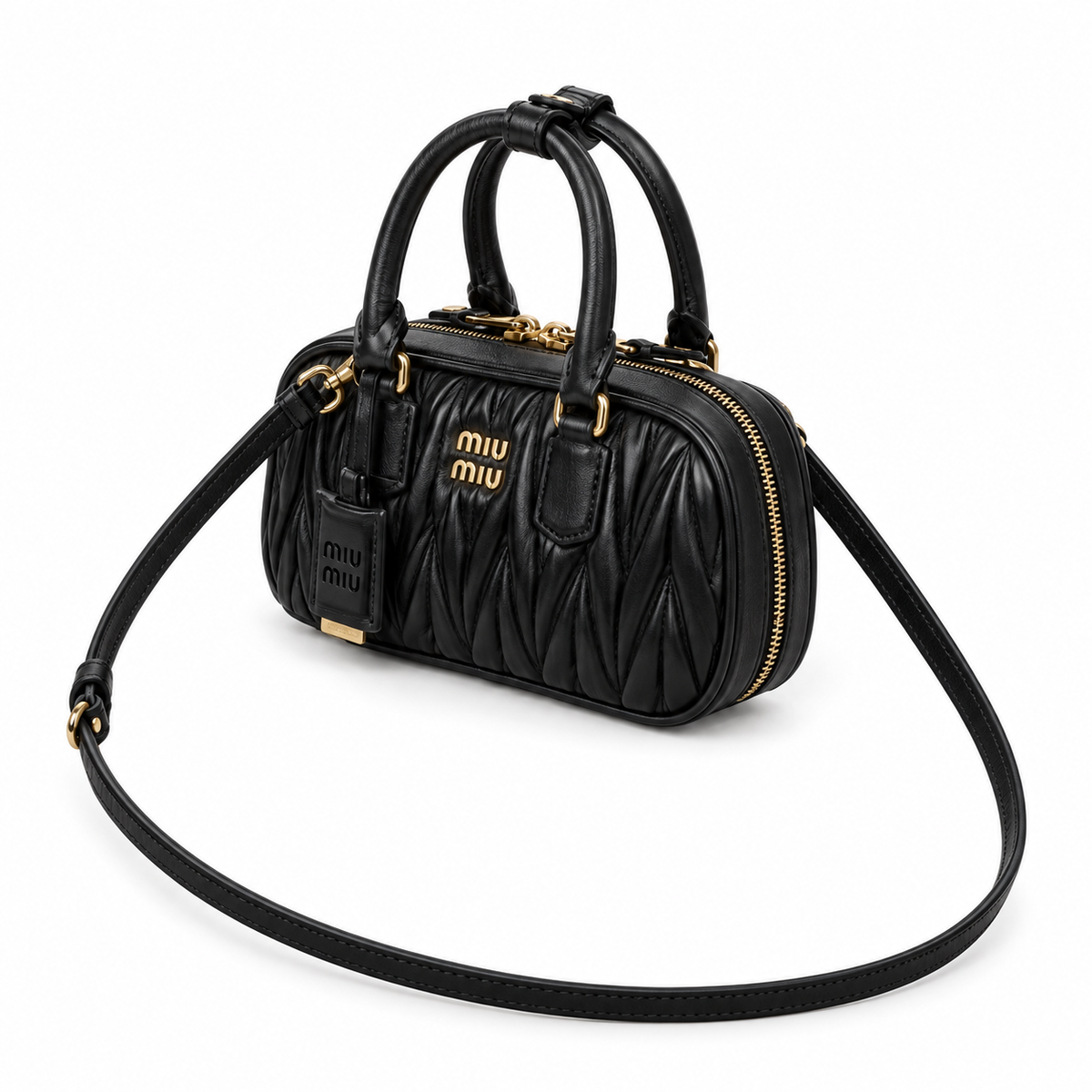 Miu Miu Convertible Leather Shoulder Bag 19×10×5 cm