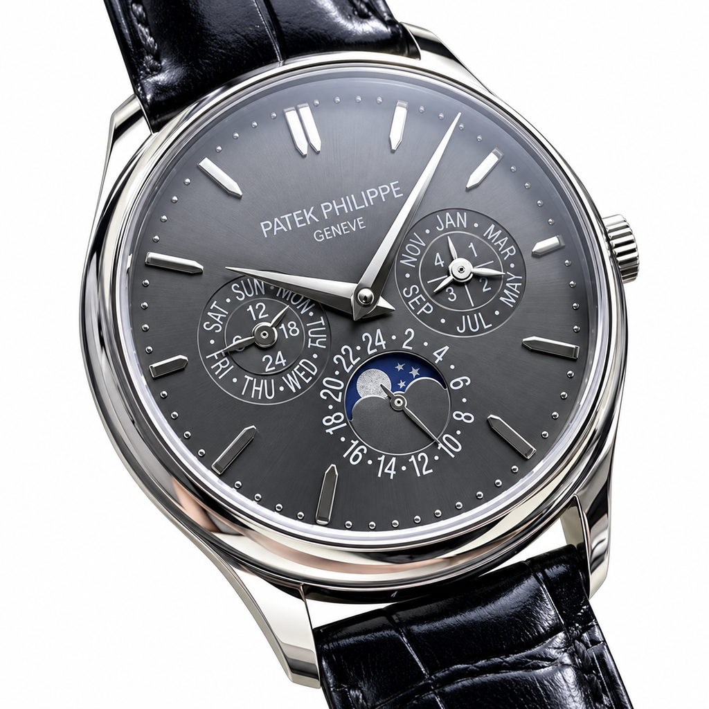 Patek Philippe White Gold Perpetual Calendar Moon Phase
