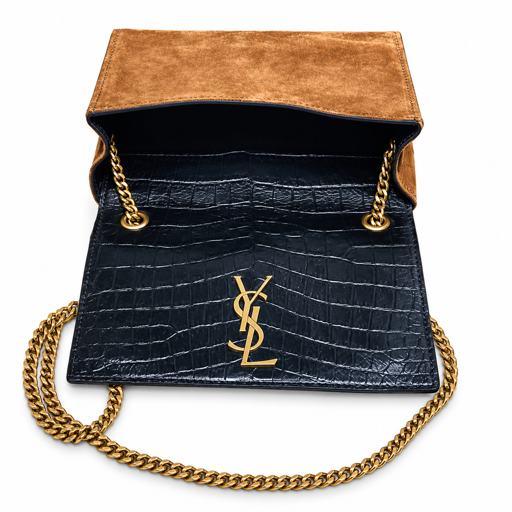 Saint Laurent Kate Medium Bag – Tan Suede