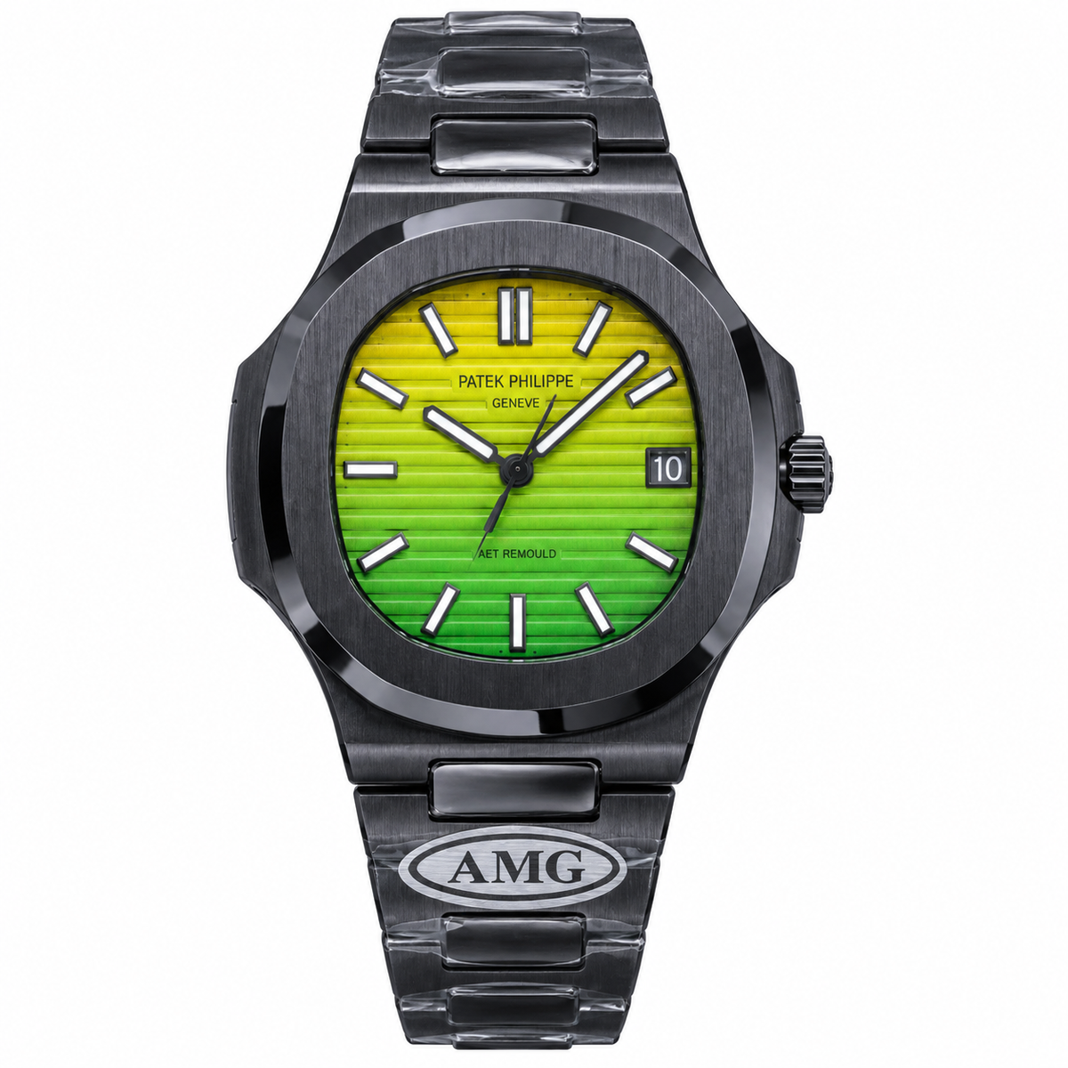Patek Philippe Black Ceramic Nautilus Yellow Green Gradient