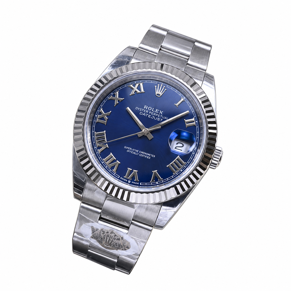 Rolex Datejust 41 Steel Blue Roman Dial Oyster