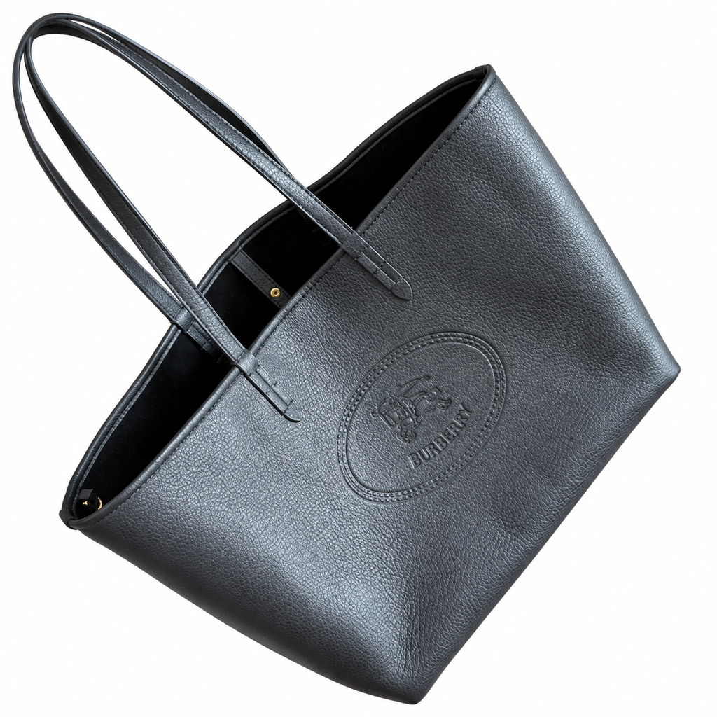 Burberry Black Equestrian Emblem Tote