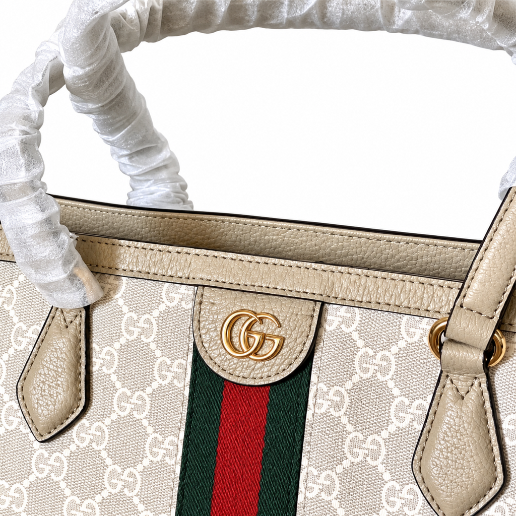 Gucci Ophidia GG Supreme Medium Tote Bag White