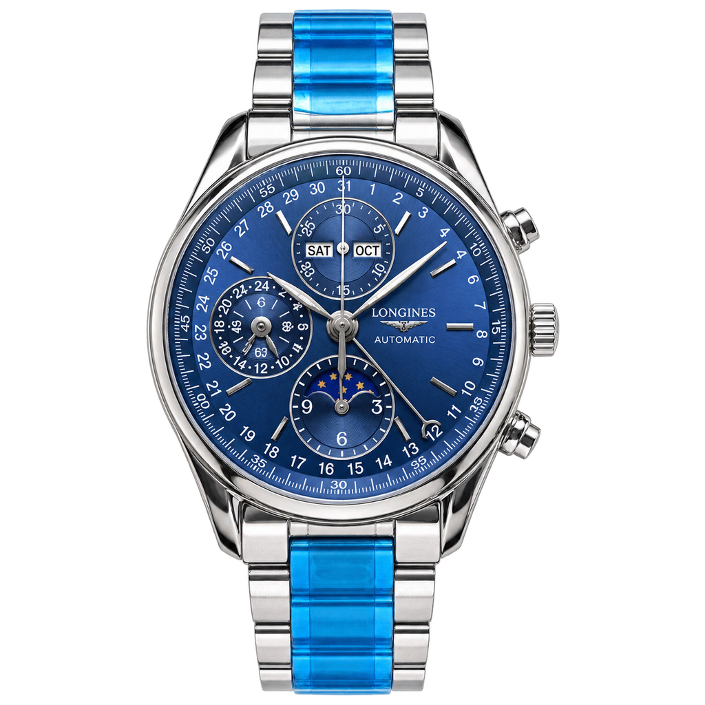 Longines Master Collection Moonphase Chronograph Blue Dial