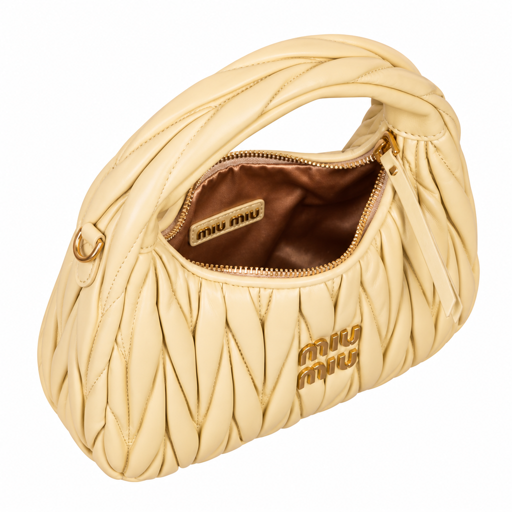 Miu Miu Matelassé Sculpted Leather Crossbody Bag