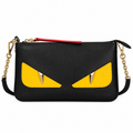 Fendi FF Slim Crossbody Bag – FF Jacquard Canvas & Leather Trim, Magnetic Flap, 20cm