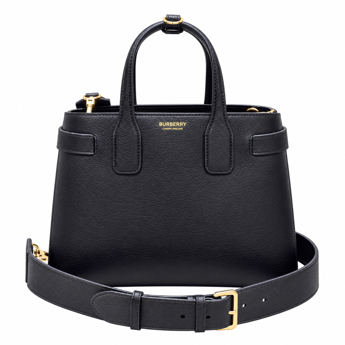 Burberry Noir Signature Top Handle Bag