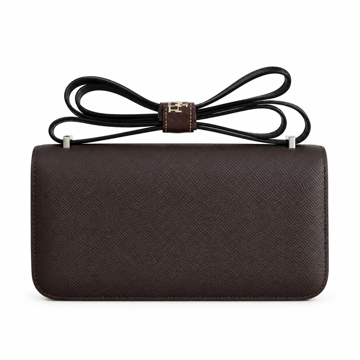 Hermès Lindy 26cm Crossbody Bag – Ebony & Silver | Dark Luxury Leather