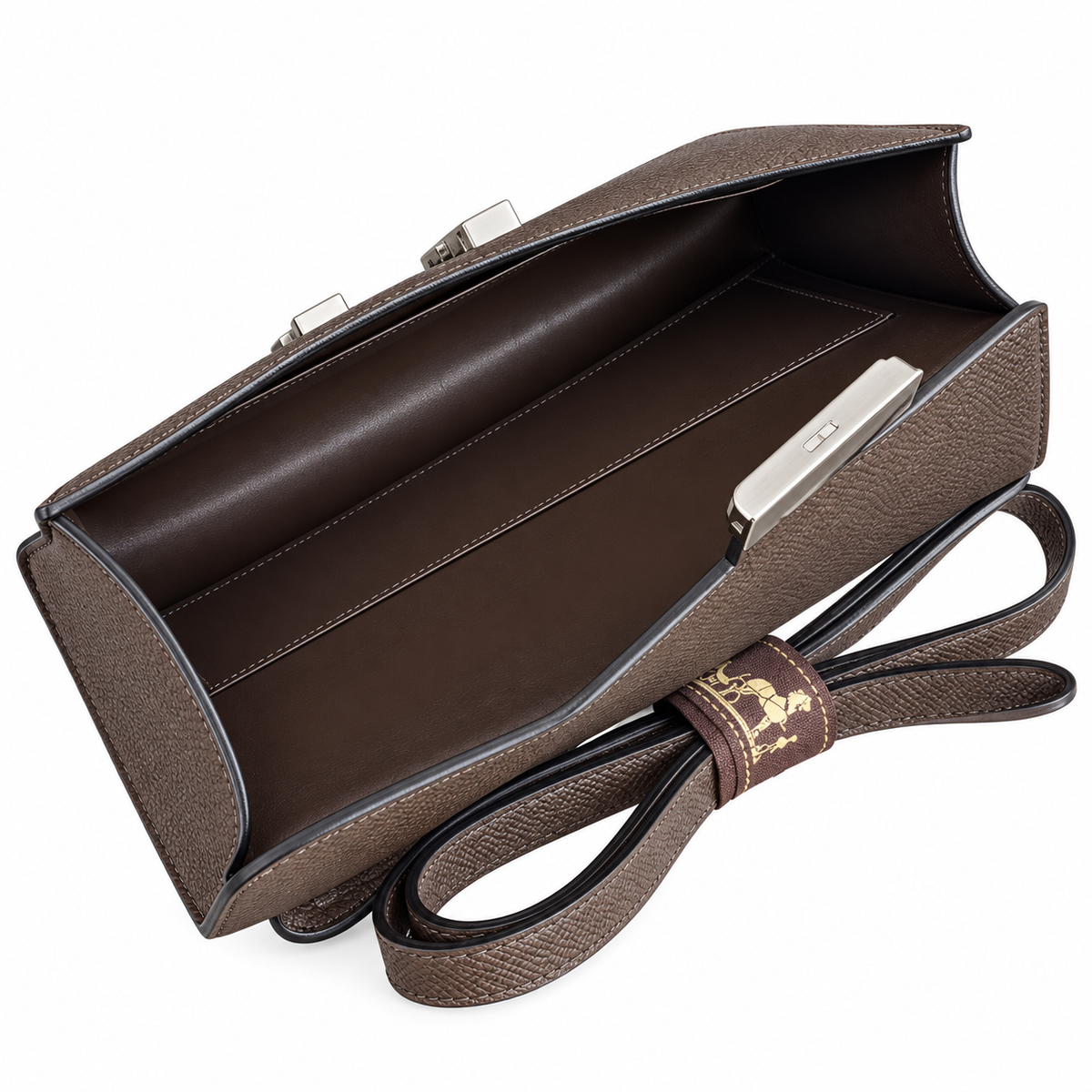 Hermès Lindy 26cm Crossbody Bag – Ebony & Silver | Dark Luxury Leather